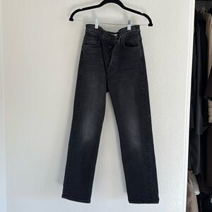 Charcoal denim mother brand jeans